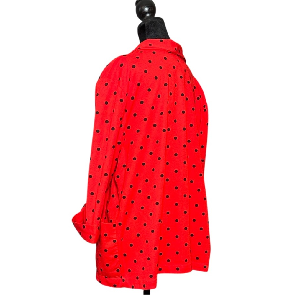 Vintage 80s Sue Sherry Union Polka Dot Cardigan - Picture 2 of 3
